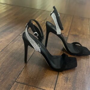 Sam Edelman Black Heels with Silver Accents
